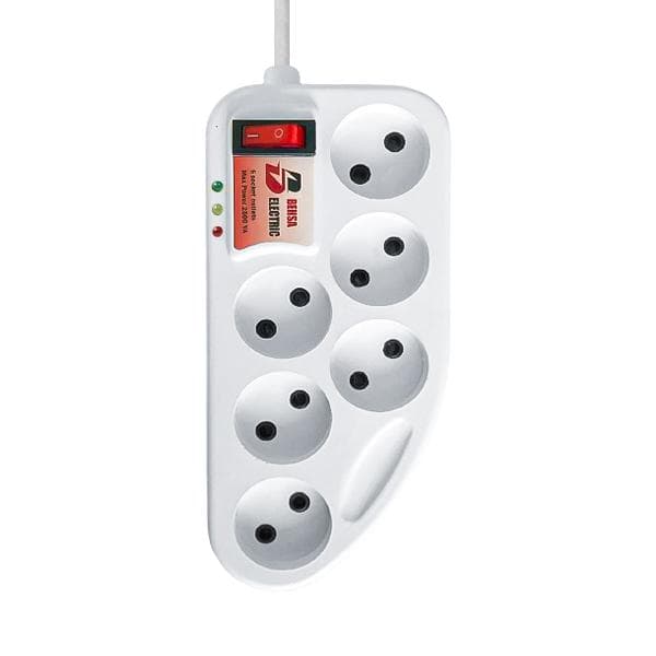 محافظ برق شش خانه BEHSA مدل BP1001 کابل 3 متر