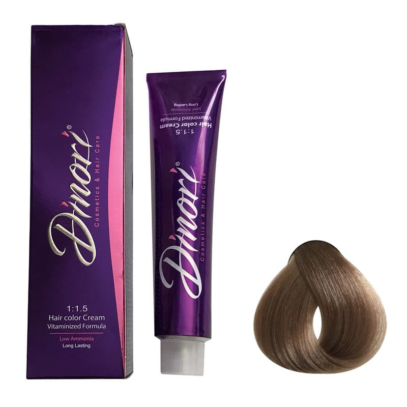 رنگ مو دینوری شماره 08 (NATURAL) حجم 100ml رنگ بلوند روشن