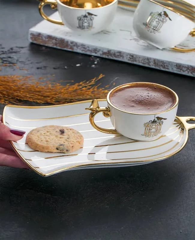 قهوه خوری فنجان نعلبکی آجار کدHXF-12090