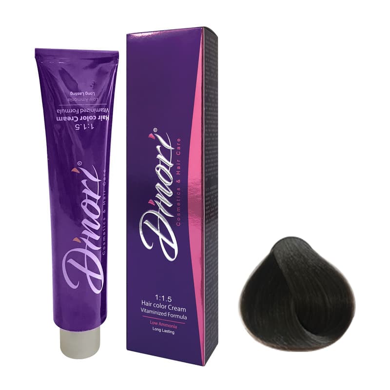رنگ مو دینوری شماره 5.11 (OLIVE) حجم 100ml رنگ زیتونی قهوه ای روشن