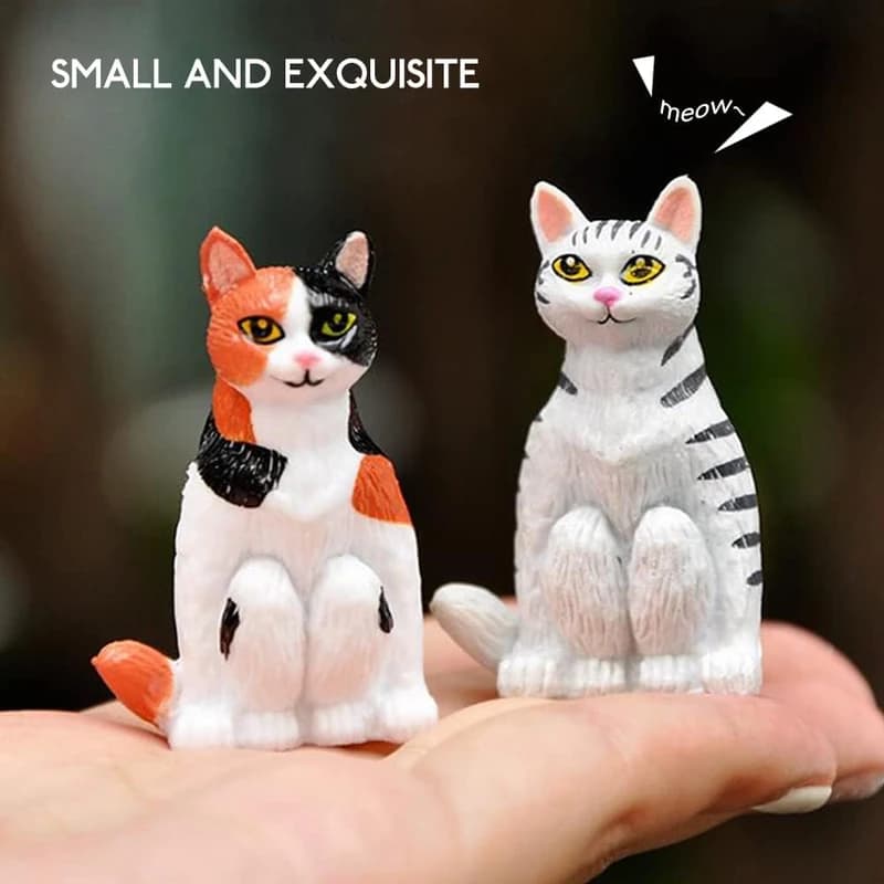 فیگور مدل گربه های نشسته طرح squat cats مجموعه 6 عددی کد SC821 — تصویر ۷