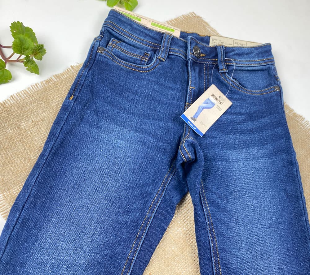 شلوار جین skinny fit برند pepperts طرح جیب دار کش تنظیم دار سورمه ای رنگ — تصویر ۲