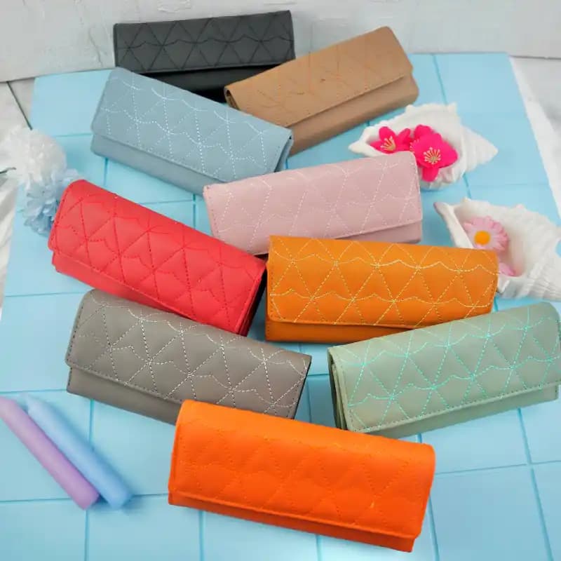 کیف پول تک لب بزرگ گلدوزی پرده ای 40-205