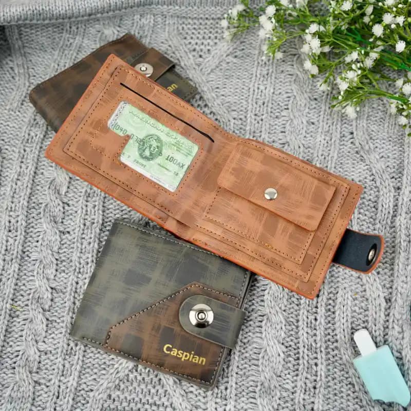 کیف پول جیبی مگنتی دو رنگ وارداتی 25-228 — تصویر ۲