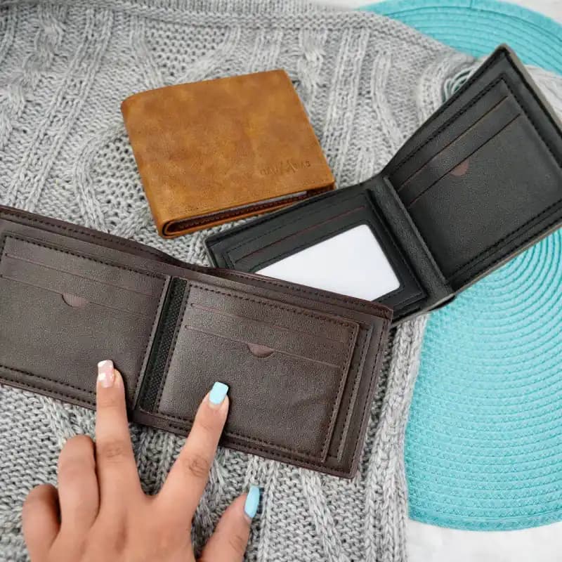 کیف پول جیبی تک برگ ساده وارداتی 26-228 — تصویر ۲
