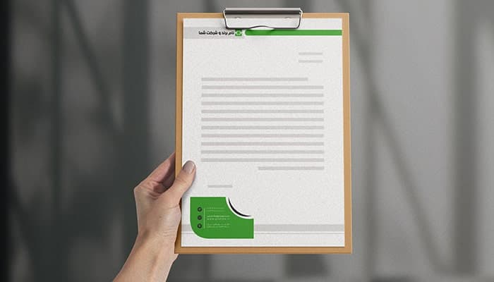 فایل لایه باز سربرگ طرح سبز با طراحی مدرن
