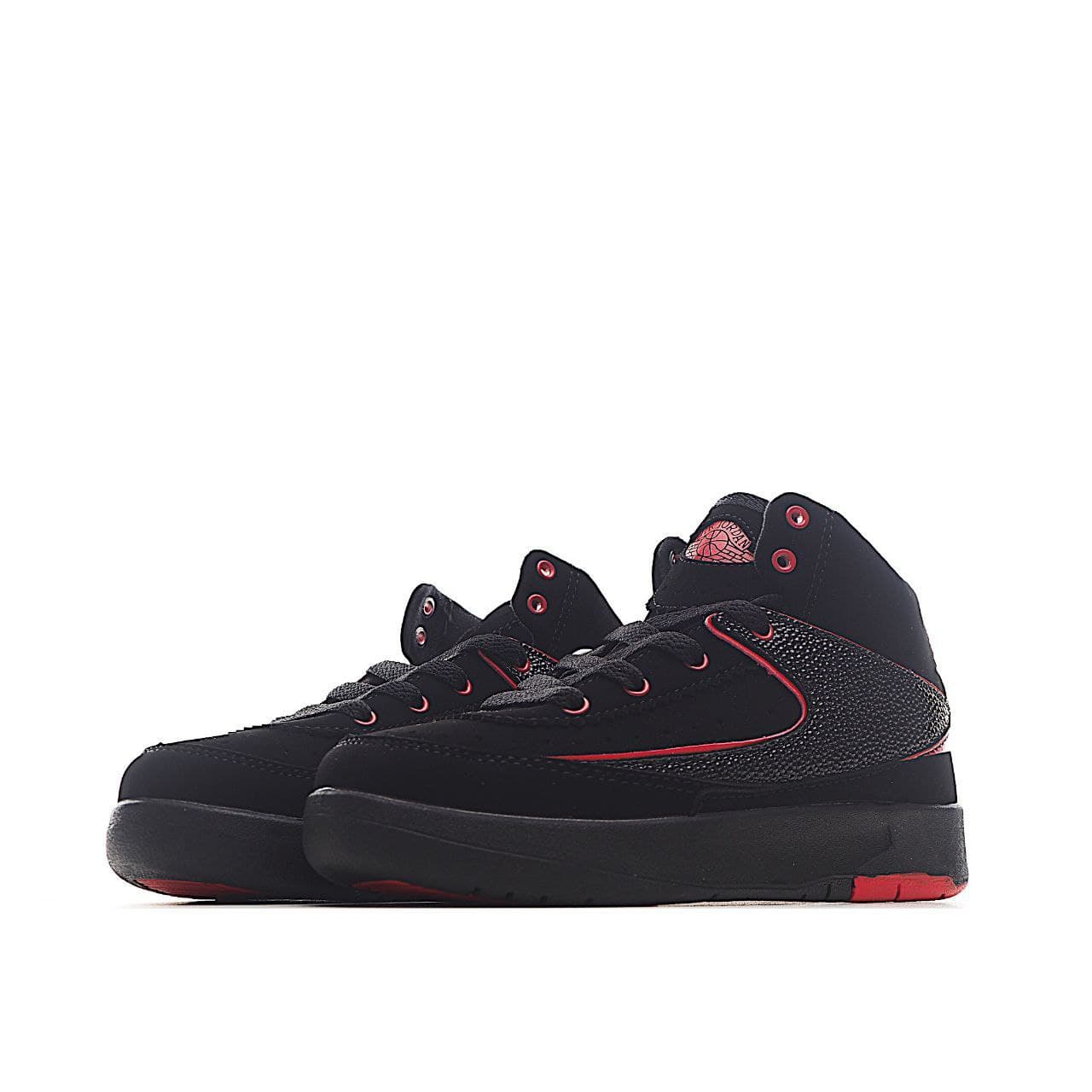 کتونی بچه گانه نایک ایر جردن ۲ شیکاگو تمام مشکی Nike air jordan 2 Chicago