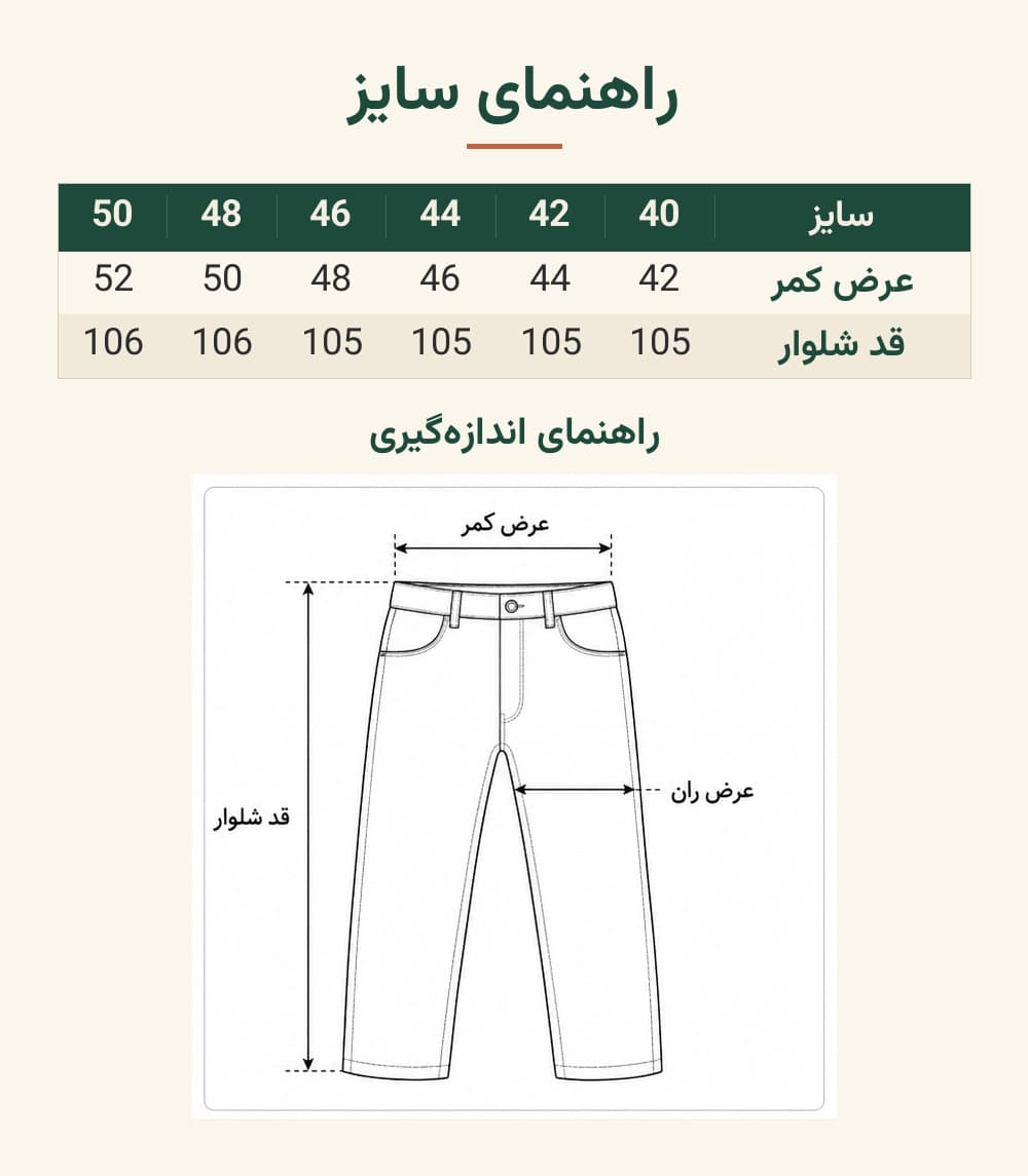 شلوار لینن مردانه نیم بگ خنک و راحت برند H&M – سبز ارتشی — تصویر ۸