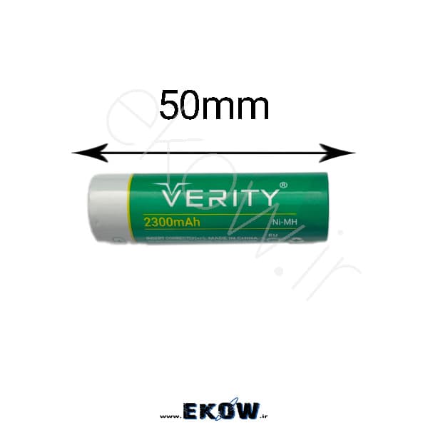 باتری قلمی شارژی وریتی HR6 2300mAh( باتری قلمی HR6 VERITY 2300mAh 1.2V ) — تصویر ۲