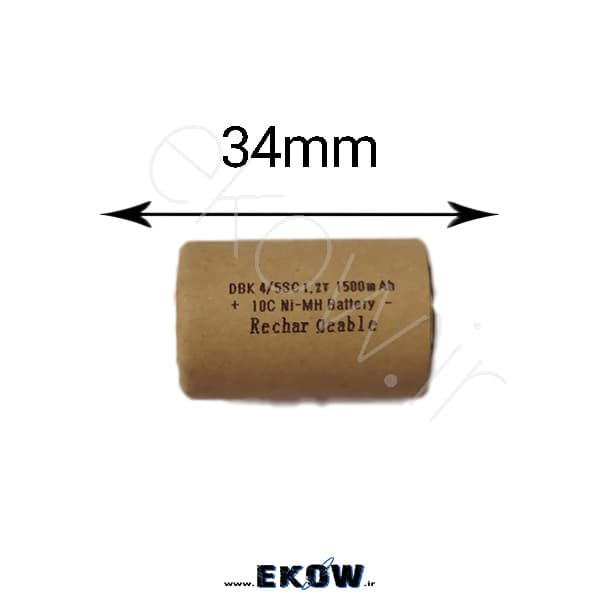 باتری نیکل کادمیوم 1500ma (نیکل کادمیوم DBK 4.5 SC 1.2 T 1500mAh) — تصویر ۲