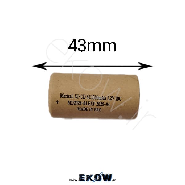 باتری نیکل کادمیوم SC1500ma (نیکل کادمیوم MORICELL NI-CD SC1500mAh 1.2V 10C) — تصویر ۲