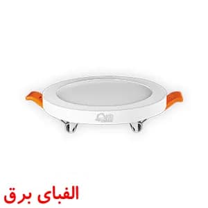 چراغ ال ای دی سقفی 8 وات پارس شعاع توس توکار مدل دایره ای طرح اسلیم