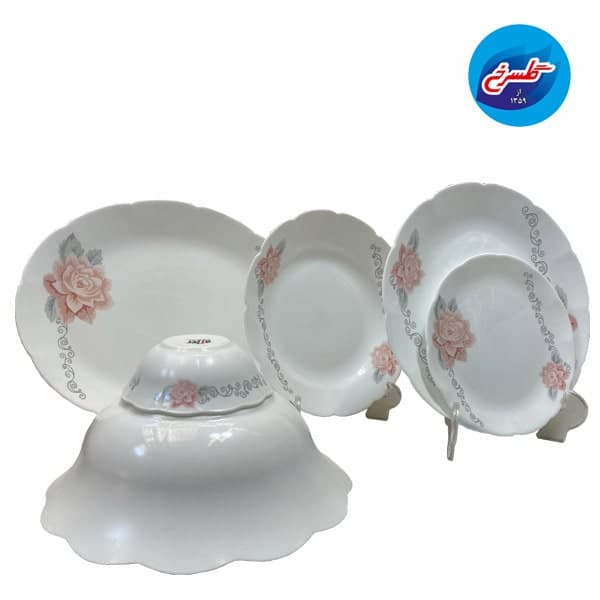 سرویس آرکوپال 26 پارچه مانوشا گرد صورتی — تصویر ۸