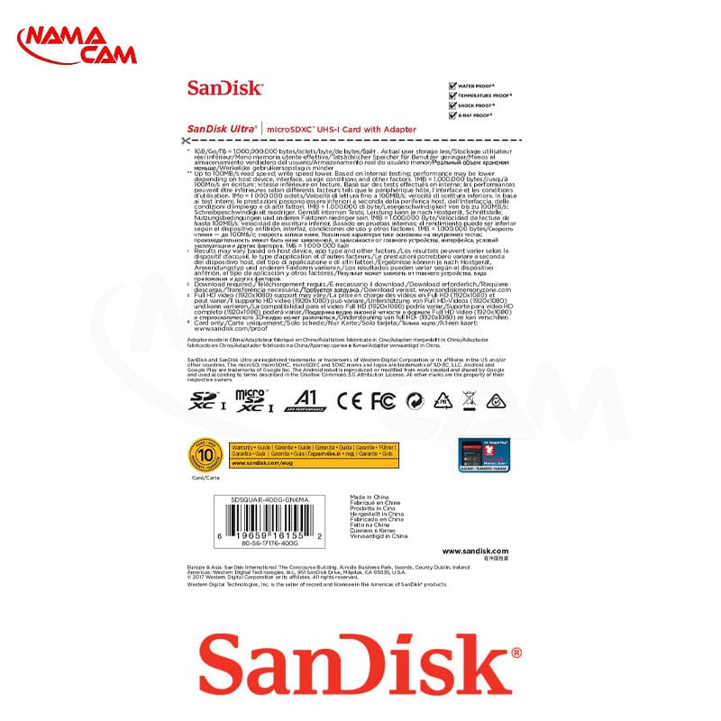 کارت حافظه microSDXC 400GB سن دیسک مدل Ultra A1 کلاس 10 UHS-I — تصویر ۵