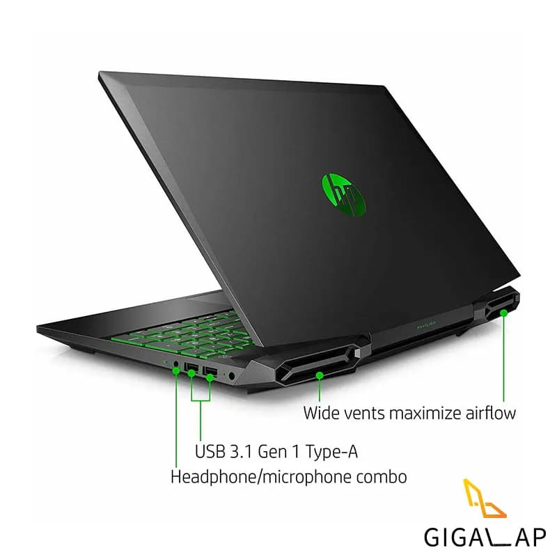 لپ تاپ استوک گیمینگ اچ پی Pavilion Gaming مدل i5 11300H 8GB 512GB SSD 4GB RTX 3050 15’6 “FHD 144HZ — تصویر ۴