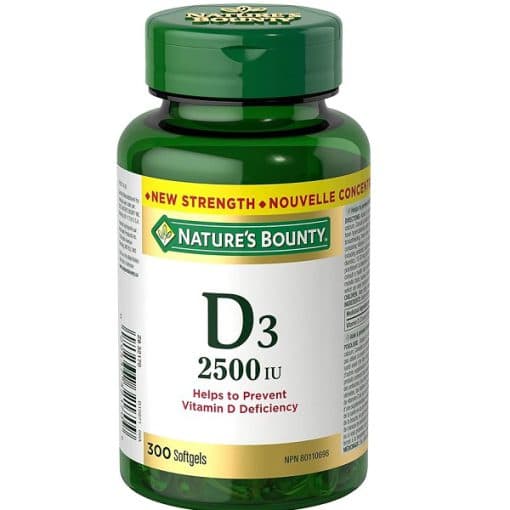 ویتامین دی نیچرز بونتی 300 عدد Nature’s Bounty Vitamin D3 2500IU