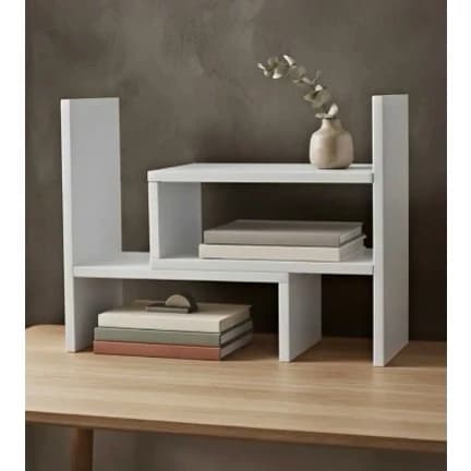 شلف رومیزی/ کتابخانه رومیزی 5 طبقه سفید مبلمان اورلین مدل 959726