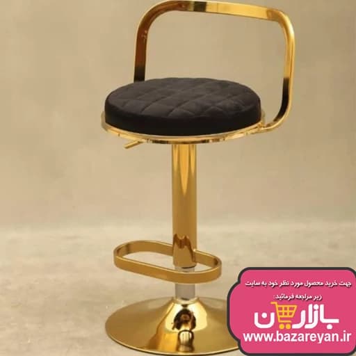 صندلی اپن جکدار پایه فلزی رنگ طلائی مدل آریین، دور حلقه ای مبلمان اورلین مدل 958995