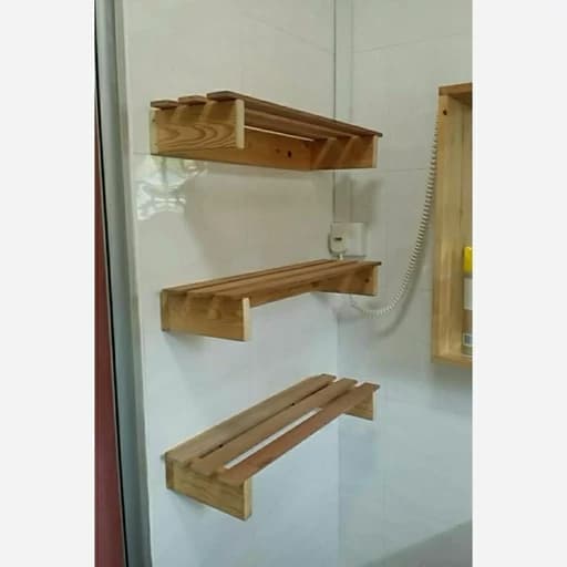 شلف دیواری چوبی طرح گانرز مبلمان اورلین مدل 967240