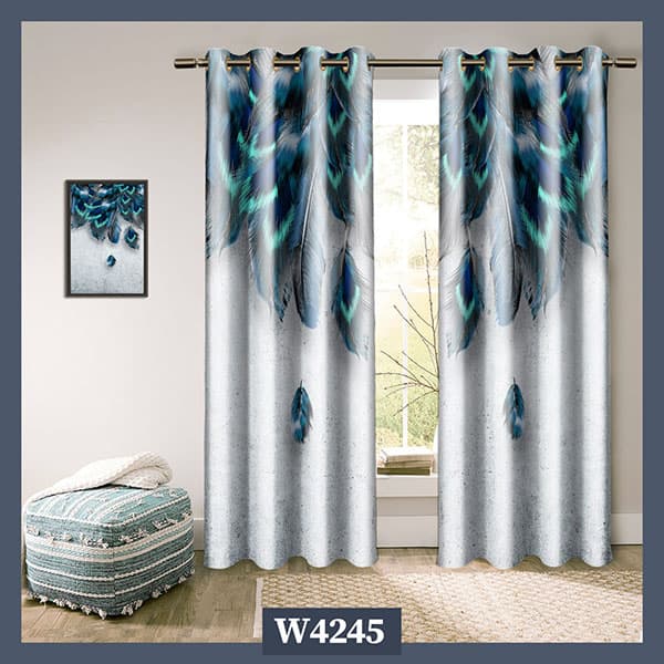 پرده چاپی با طرح پر کد W4245