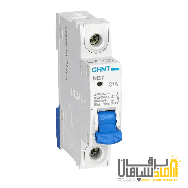 کلید مینیاتوری،تک پل،تک فاز 32 آمپر،6 کیلو آمپر، CHINT چینت سری NB7-1P C