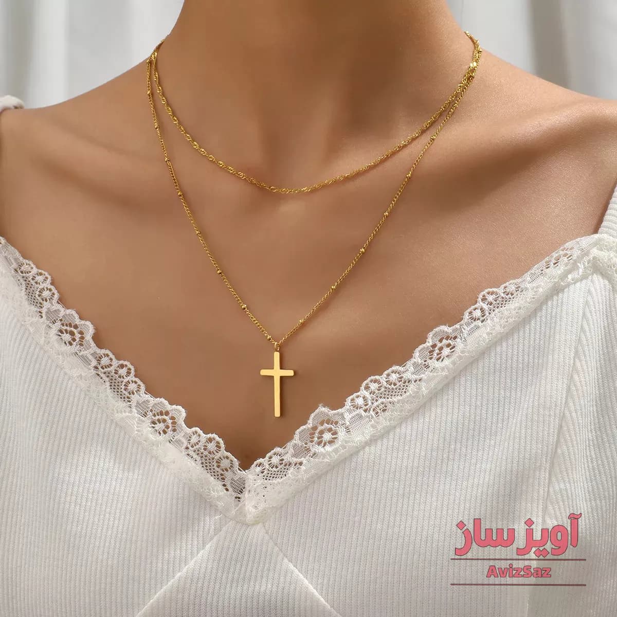 گردنبند صلیب کد 101382