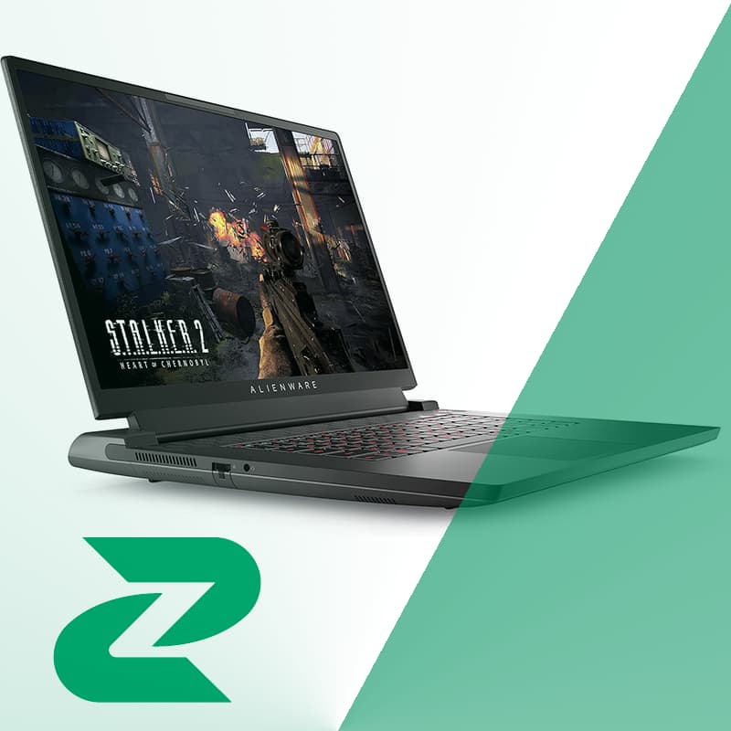 لپ تاپ استوک گیمینگ 17 اینچی دل مدل Alienware m17 R5 پردازنده Ryzen9 رم 16 گیگابایت هارد 1TB SSD گرید ++A — تصویر ۲