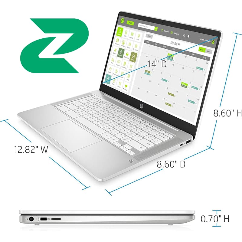 لپ تاپ 14 اینچی اچ پی مدل Chrome Book 14 پردازنده Celeron رم 4 گیگابایت هارد64 گیگابایت — تصویر ۴