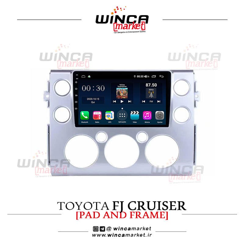 مانیتور اندروید تویوتا اف جی کروز FJ Cruiser برند وینکا WINCA سری S500+ پلاس مدل H855