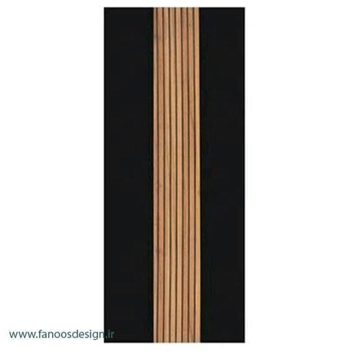 درب MDF با روکش لامینوکس قهوه ای و مشکی کد 4139