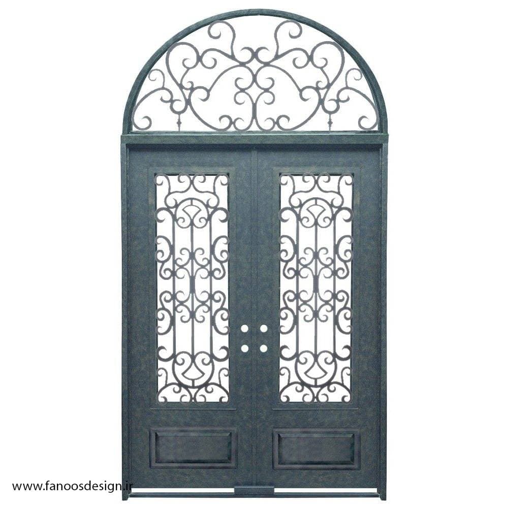 درب لوکس ورودی لابی فلزی فرفورژه کد 2195