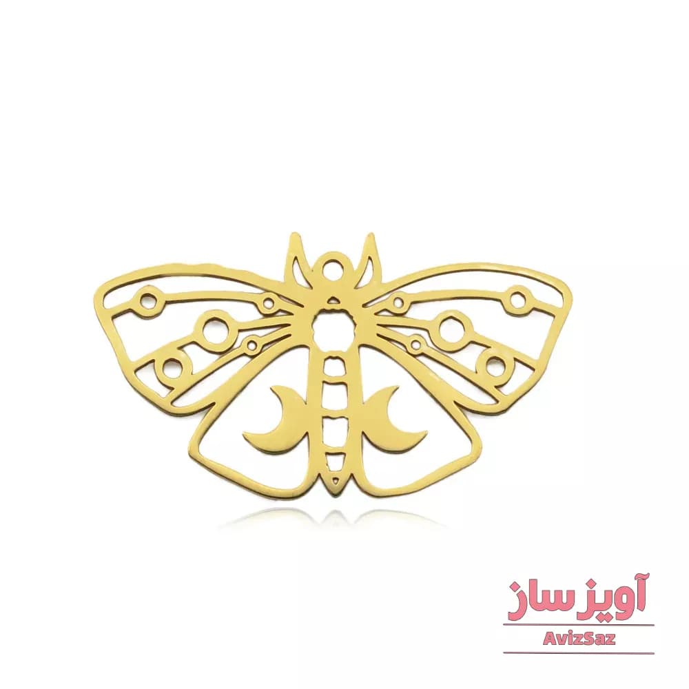 گردنبند شاپرک و ماه کد 101248