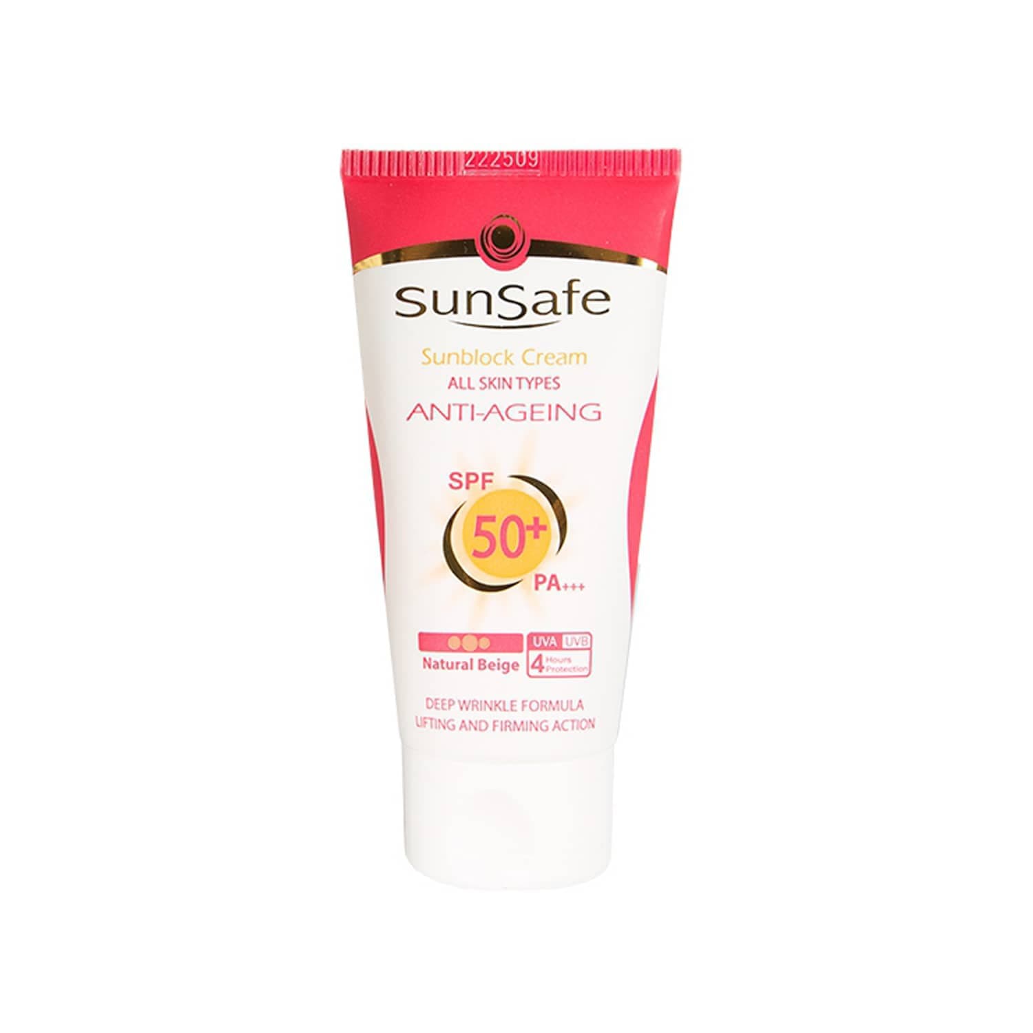 کرم ضد آفتاب و ضد چروک سان سیف مدل SPF 50 مناسب انواع پوست حجم 50 میلی لیتر – بژ طبیعی