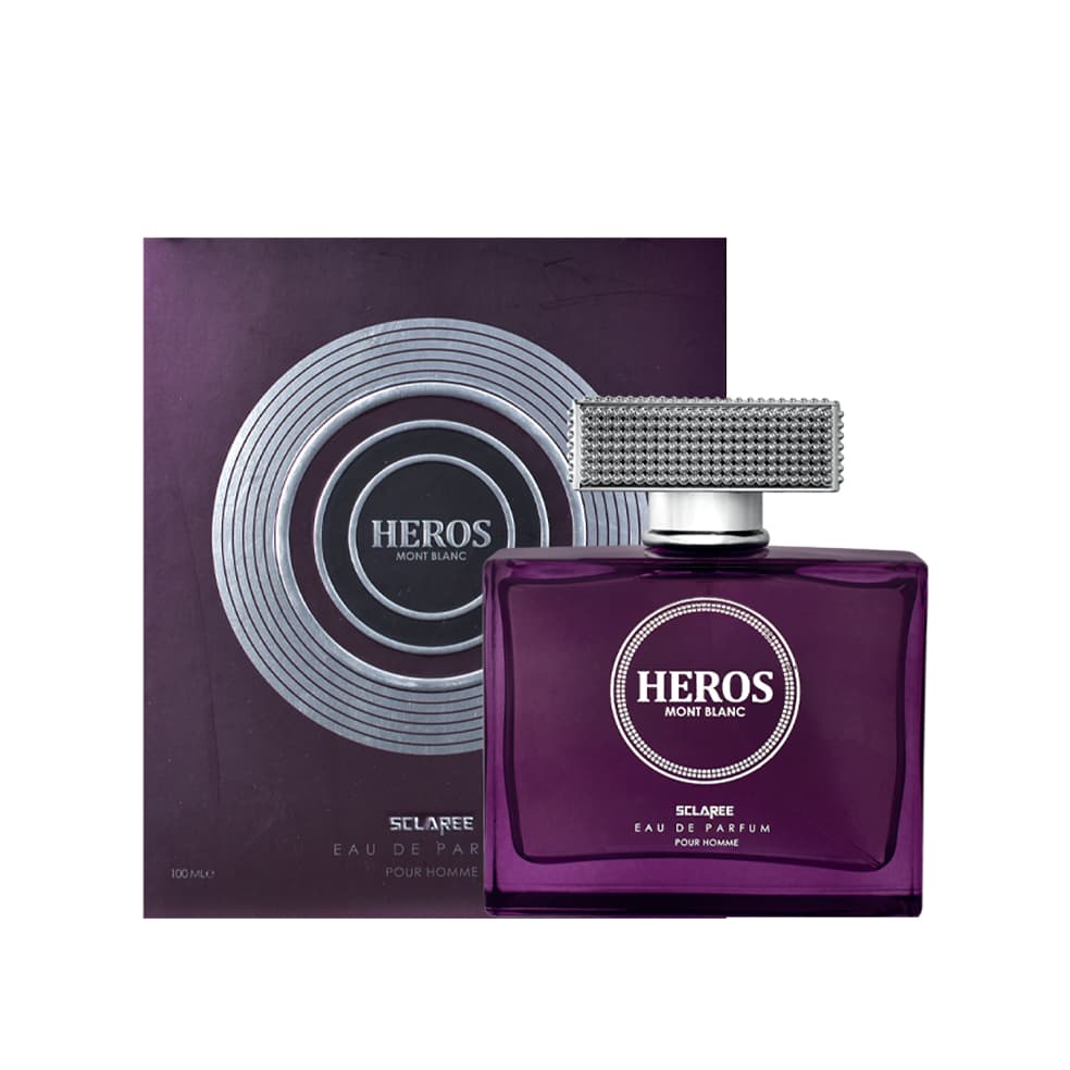 ادو پرفیوم مردانه اسکلاره مدل Heros حجم 100 میلی لیتر – رایحه Mont Blanc