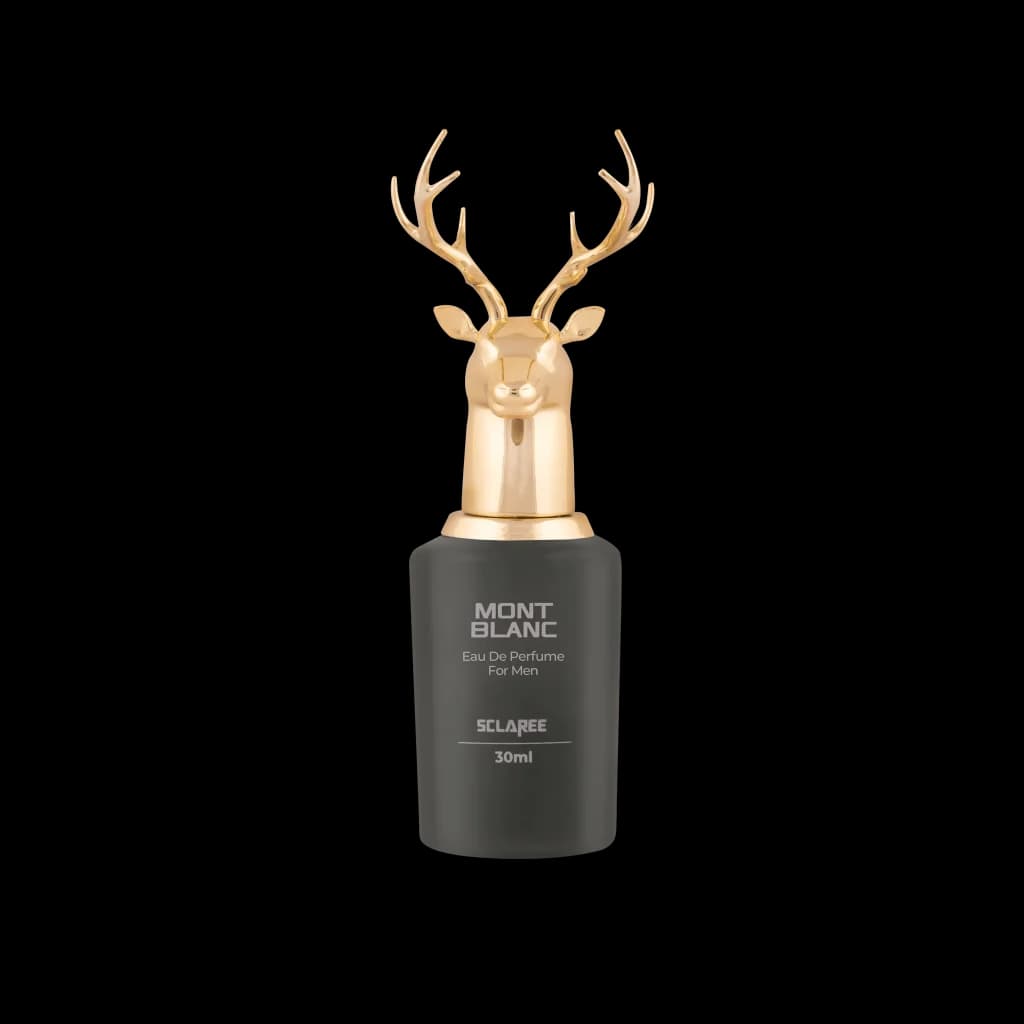 ادوپرفیوم مردانه اسکلاره مدل Mont Blanc حجم 30 میلی لیتر طرح انیمال – کله گوزن — تصویر ۲