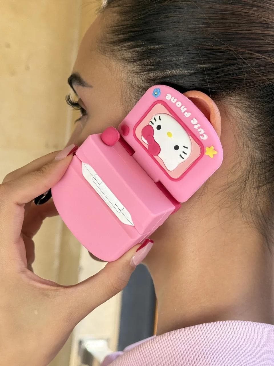 کاور ایرپاد سیلیکونی موبایل کارتونی آینه دار (کدa0326) مناسب برای Airpods Pro/Pro2 — تصویر ۷