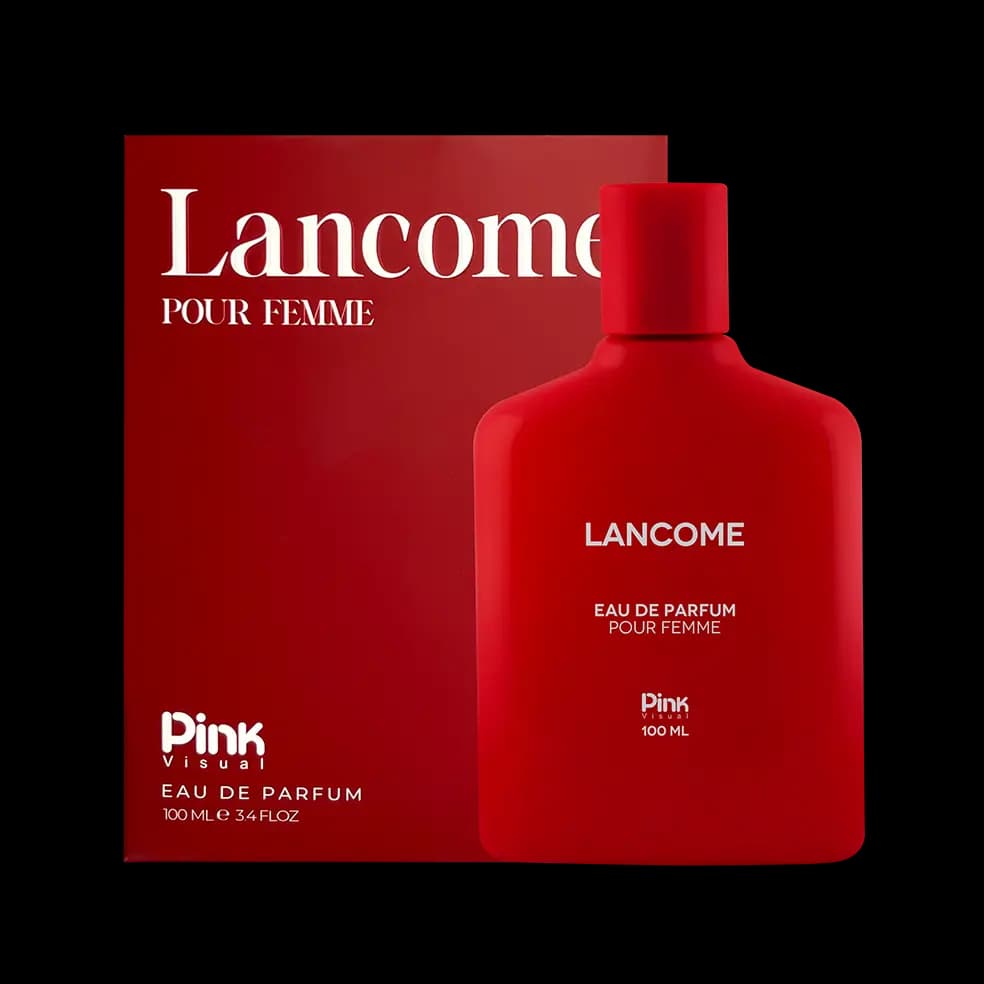 ادوپرفیوم زنانه پینک ویژوآل مدل Lancome حجم 100 میلی لیتر طرح مدرن