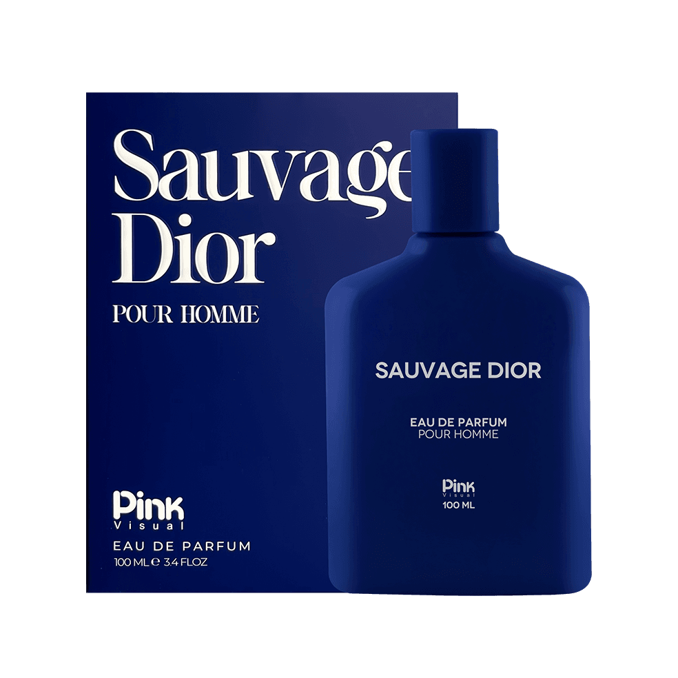 ادوپرفیوم مردانه پینک ویژوآل مدل Sauvage Dior حجم 100 میلی لیتر طرح مدرن
