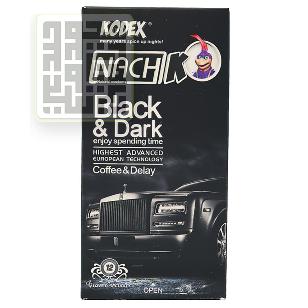 کاندوم کدکس مدل KODEX Black Dark بسته 12 تایی