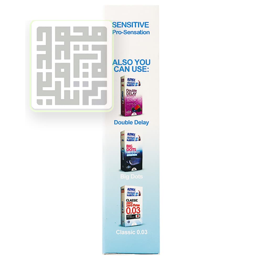 کاندوم کدکس مدل KODEX Sensitive Pro-Sensation حساس بسته 12 تایی — تصویر ۲