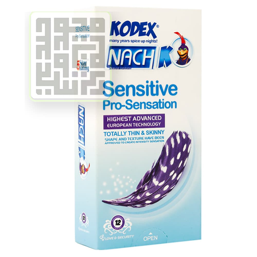 کاندوم کدکس مدل KODEX Sensitive Pro-Sensation حساس بسته 12 تایی — تصویر ۴
