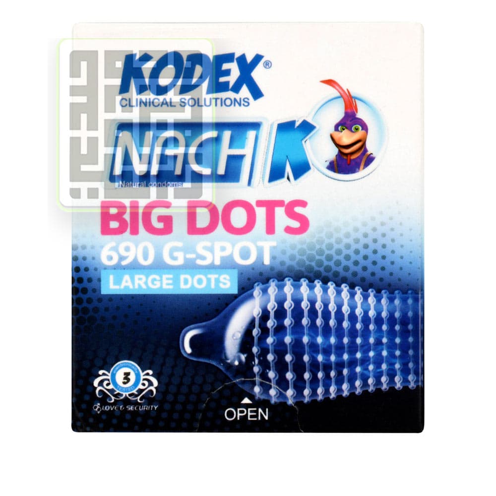 کاندوم کدکس مدل KODEX Big Dot 690 G-Spot خار درشت بسته 3 تایی