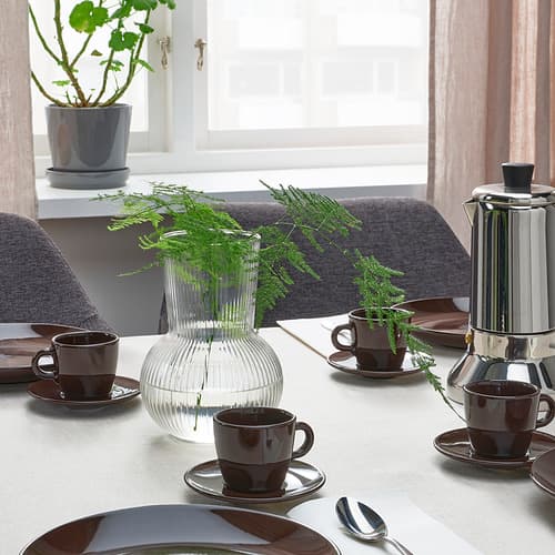فنجان قهوه آیکیا، مدل FÄRGKLAR، قهوایی براق، 4 عددی/ 7 cl — تصویر ۲