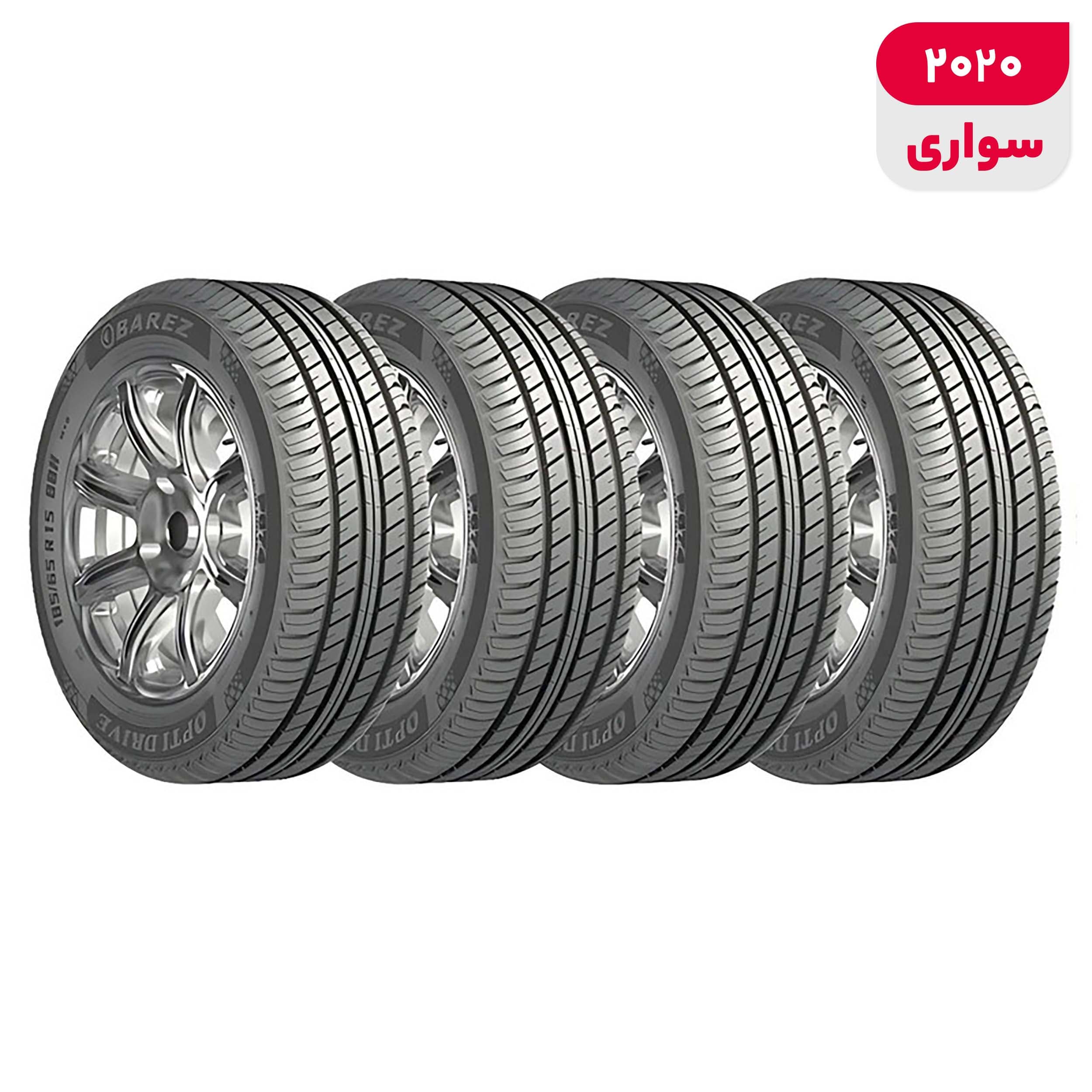 لاستیک خودرو رادیال بارز مدل P648 با کاربری سواری و سایز رینگ 15 اینچ، فاق 65 درصد پهنا و پهنای 185 میلیمتر، شاخص تحمل وزن 88 و شاخص سرعت H (حداکثر سرعت 210 کیلومتر بر ساعت)، ساخت ایران، دارای تایر ت — تصویر ۲