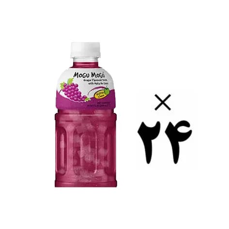 نوشیدنی انگور با تکه های نارگیل 24 عددی Mogu Mogu
