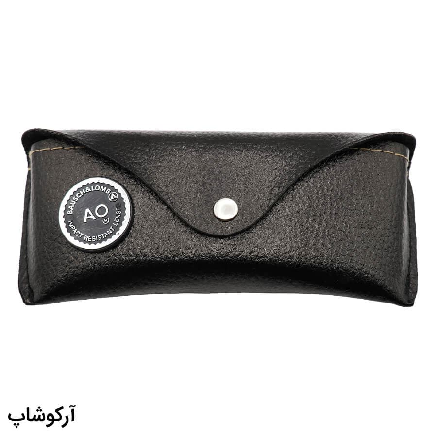 کیف عینک کلاسیک امریکن اپتیکال AO با رنگ مشکی، جنس چرمی و کمری مدل 992789