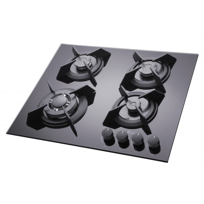 اجاق گاز صفحه ای 5012G4 بیمکث مشکی 4شعله شیشه ای