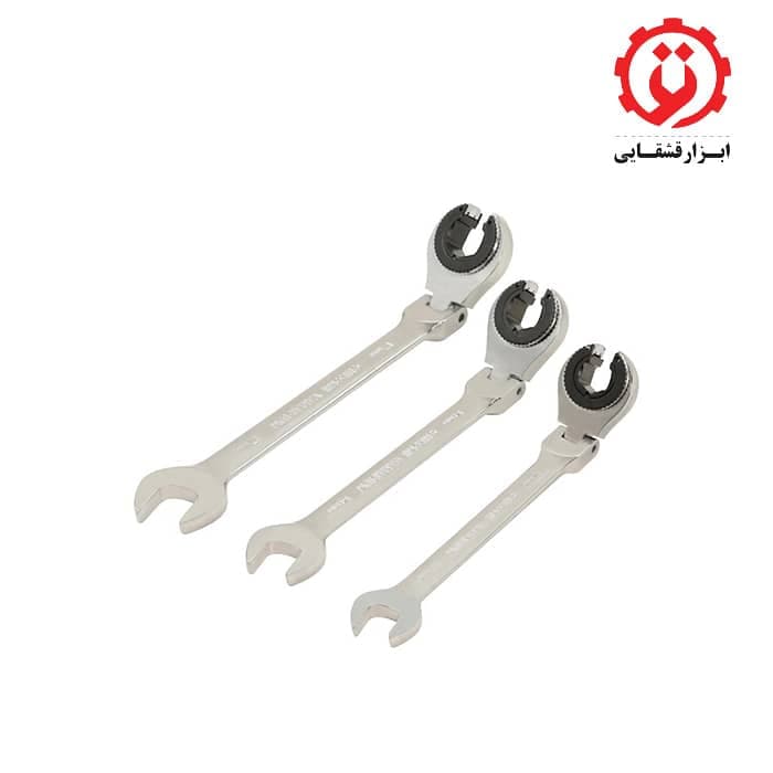 آچار یکسر تخت یکسر رینگ باز جغجغه ای شماره 12 داناپلاس مدل D5512