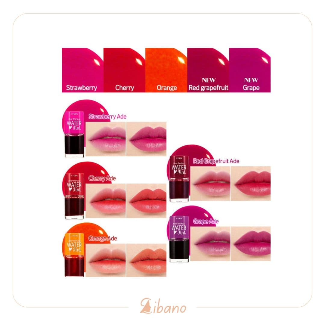تینت لب اورجینال اتود هاوس سرخابی(صورتی) Dear darling Etude House رنگ Strawberry — تصویر ۴