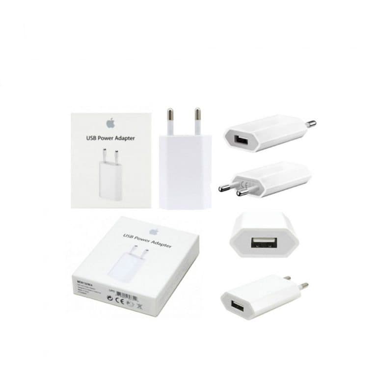 شارژر، کابل شارژ و آداپتور اصلی اپل 1 آمپر و 5 ولت – Apple MD813